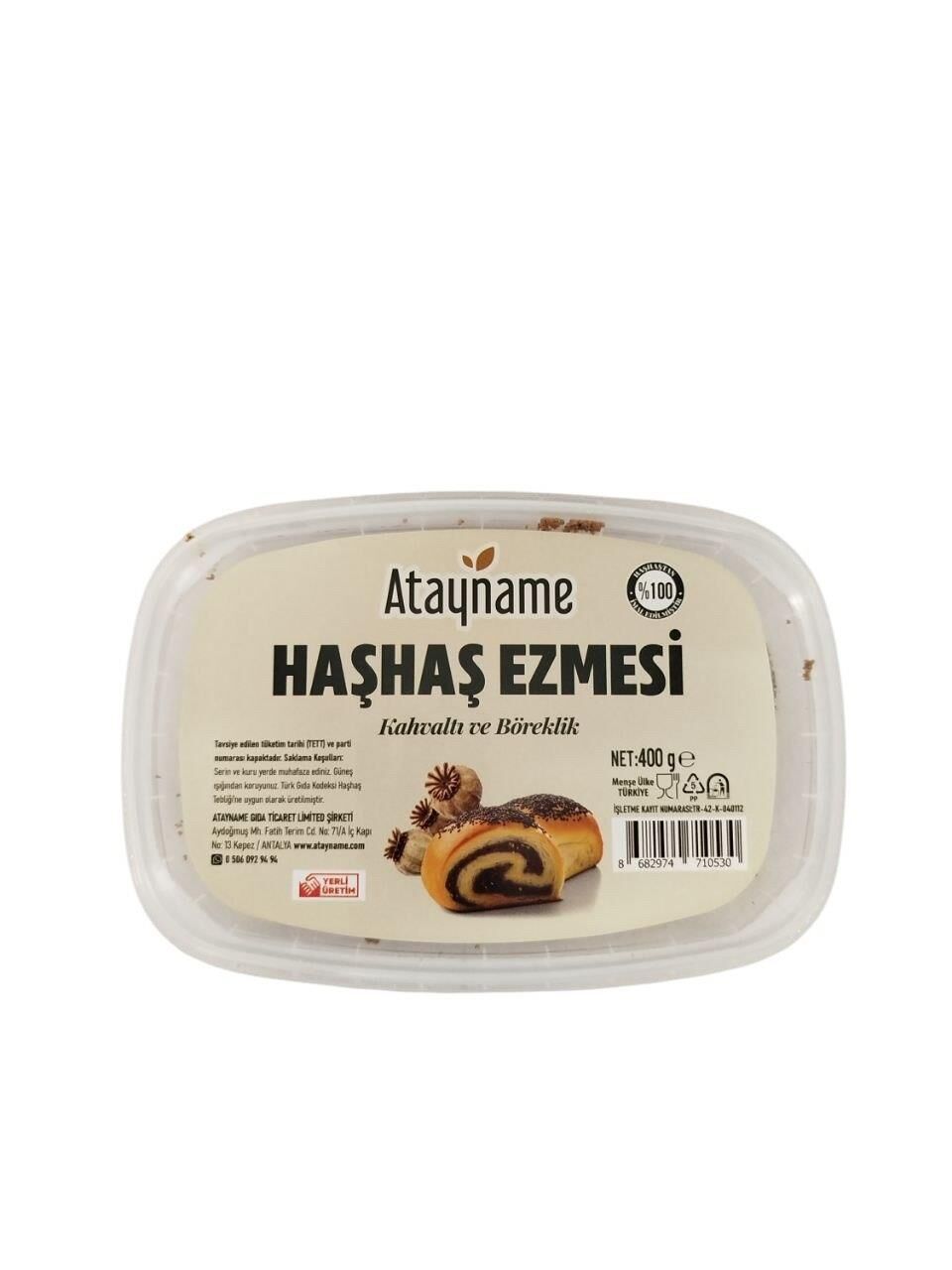 Atayname Haşhaş Ezmesi 400 G